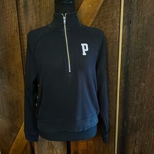 Victoria’s Secret PINK Black Quarter Zip Pullover Shirt